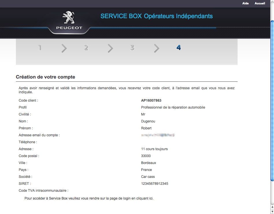 Accès gratuit au catalogue de pièces auto Peugeot Servicebox